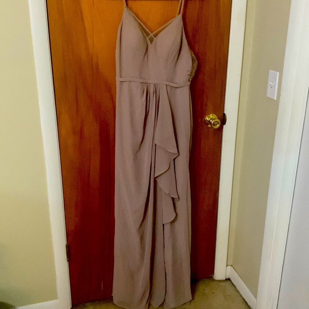 Taupe Bridesmaid Dress from Azazie - size A6 Ellia